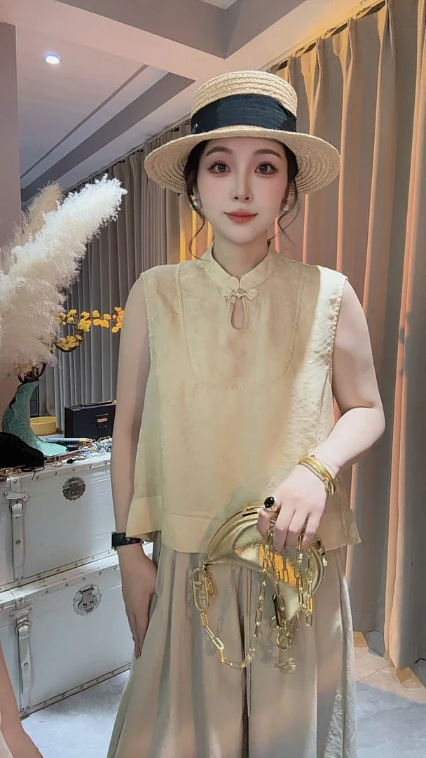 HUIHUI 新中式国风盘扣气质小衫