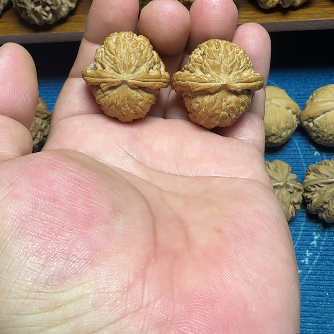 把件文玩核桃全品33白狮子手捻