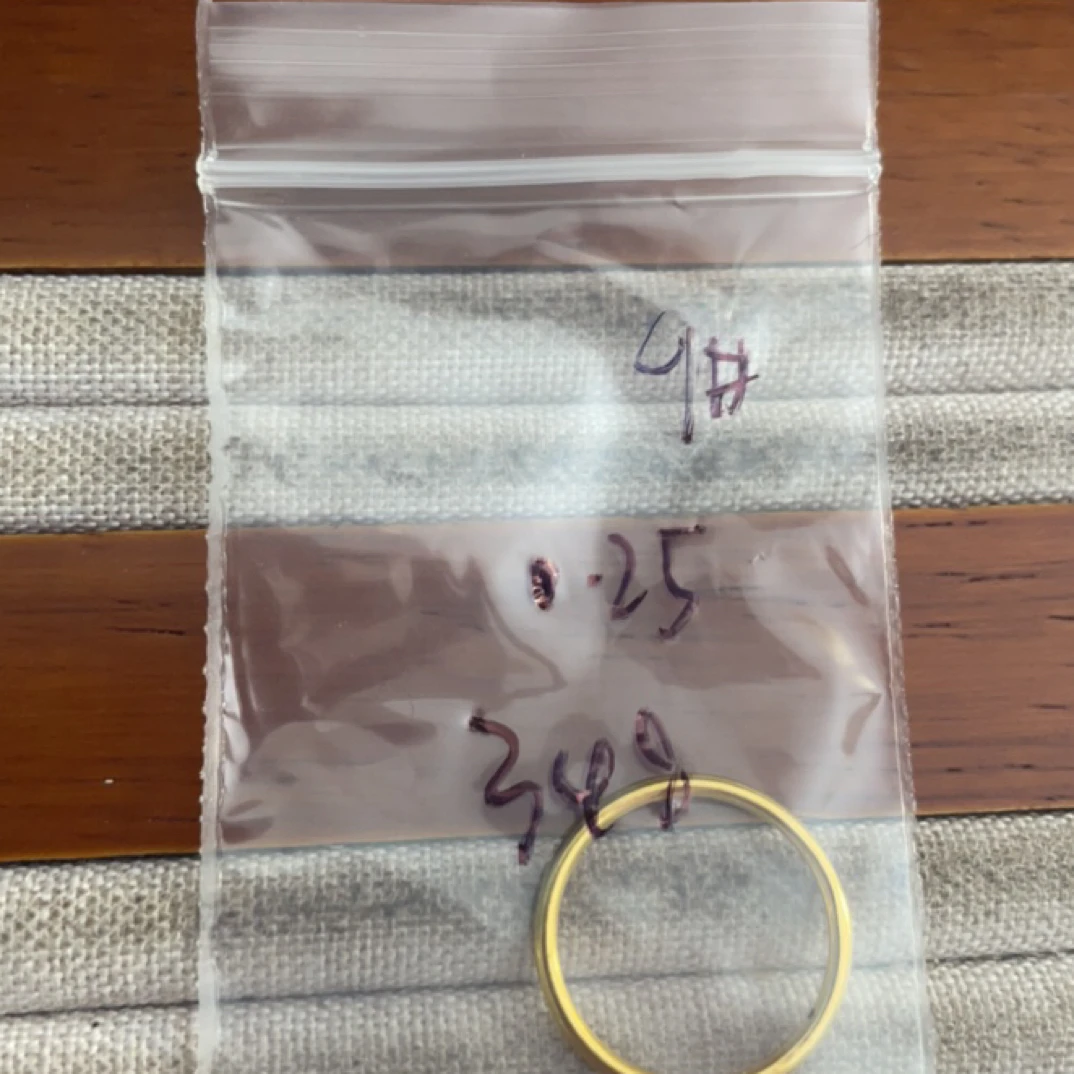 克重0.25 9号 亮面戒指 足金999