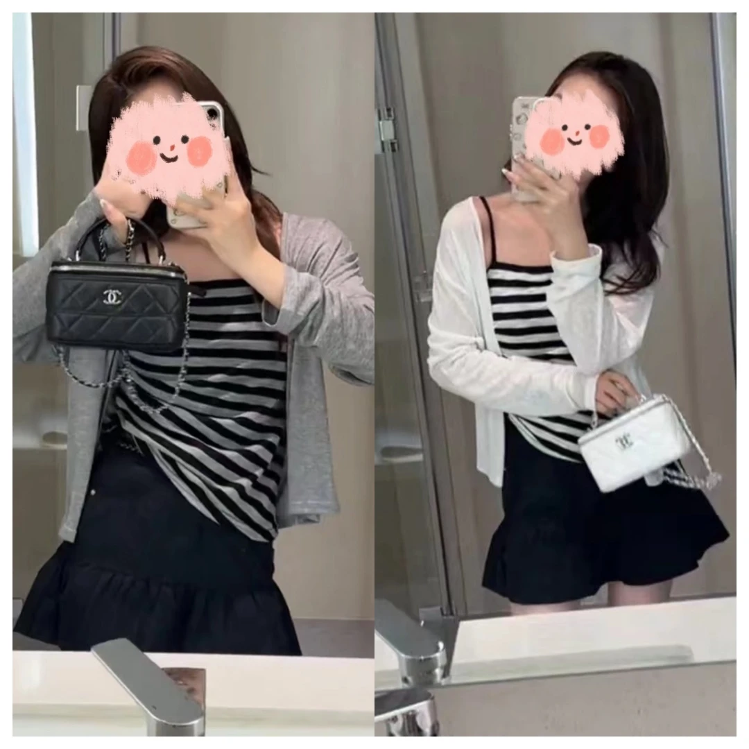 超好看夏装一整套2025新款甜酷风防晒衬衫吊带短裤韩系穿搭三件套