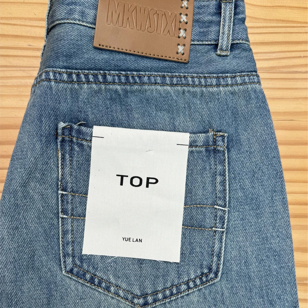 2025春夏宽松直筒牛仔裤水洗裤子休闲文艺棉水洗牛仔百搭显瘦