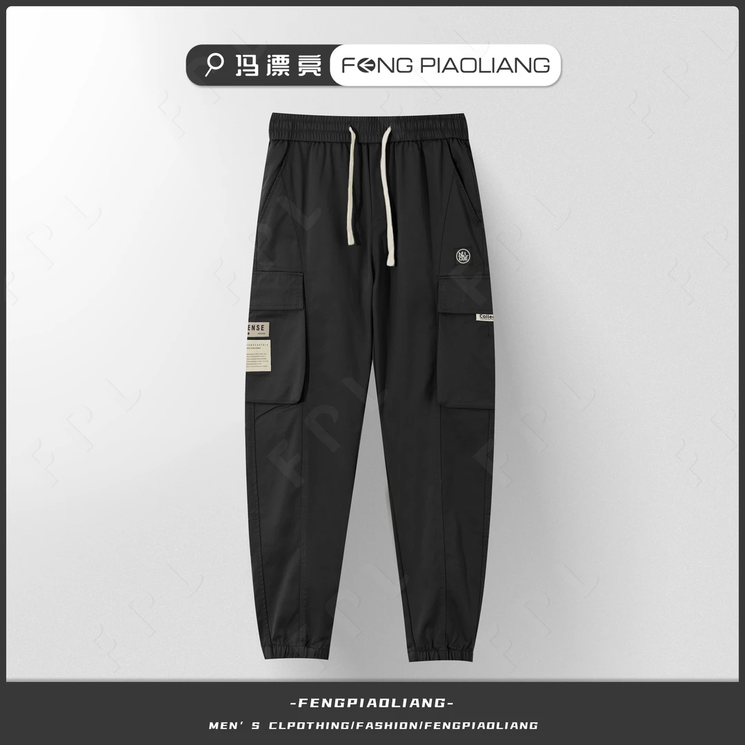 黑【先锋者】大口袋！大容量！立体有型版型舒适流行工装裤0833