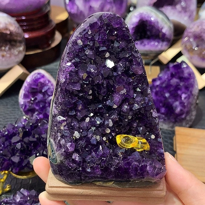 苹***子未镶嵌紫晶珠宝半成品