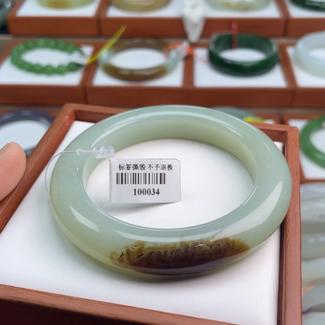 【闪购商品】未镶嵌手镯和田玉链接25。59-60