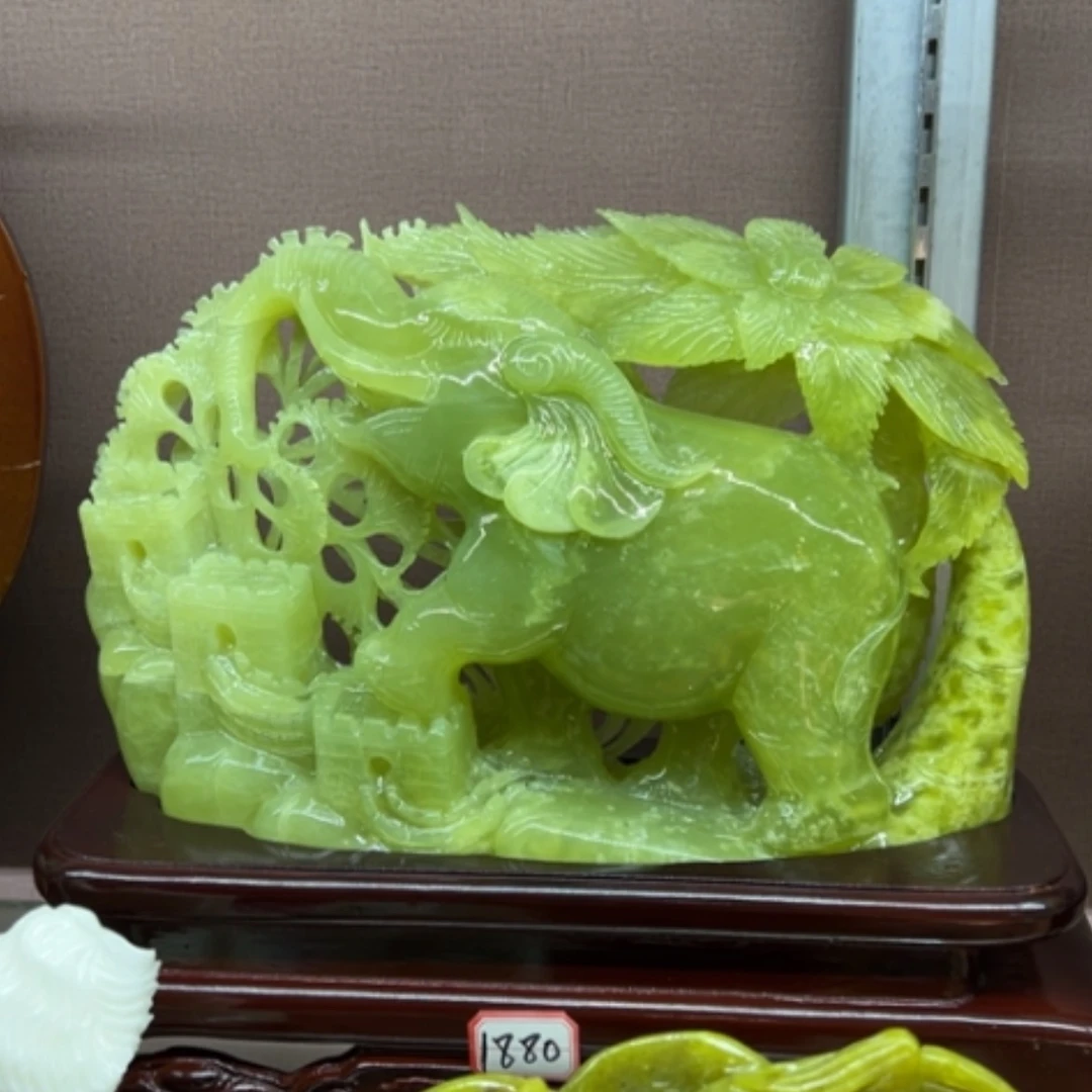 【闪购商品】未镶嵌蛇纹石玉珠宝奇石走向成功