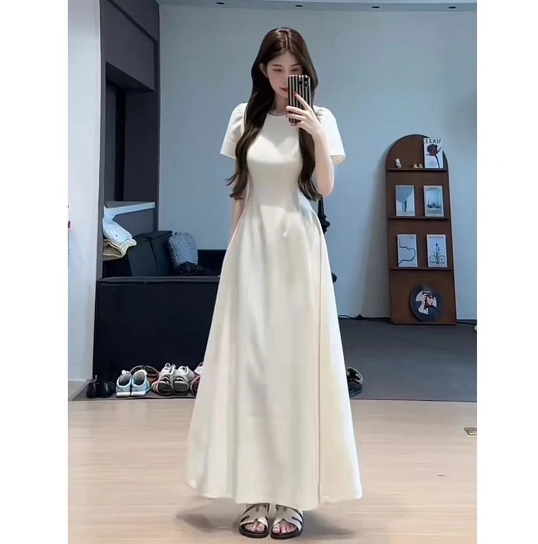 《栗子专属》短袖版夏季薄西装料女装连衣裙气质显瘦时尚