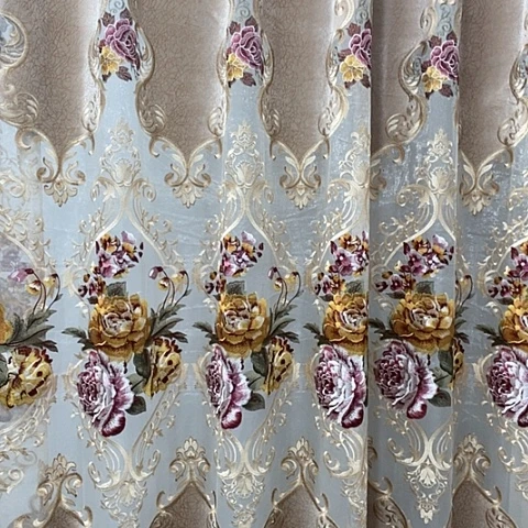 回***姐牡丹刺绣布帘4.9挂钩