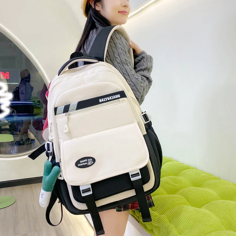 ins学院风初中生双肩包书包潮书包大容量女生高中生高质量中学生