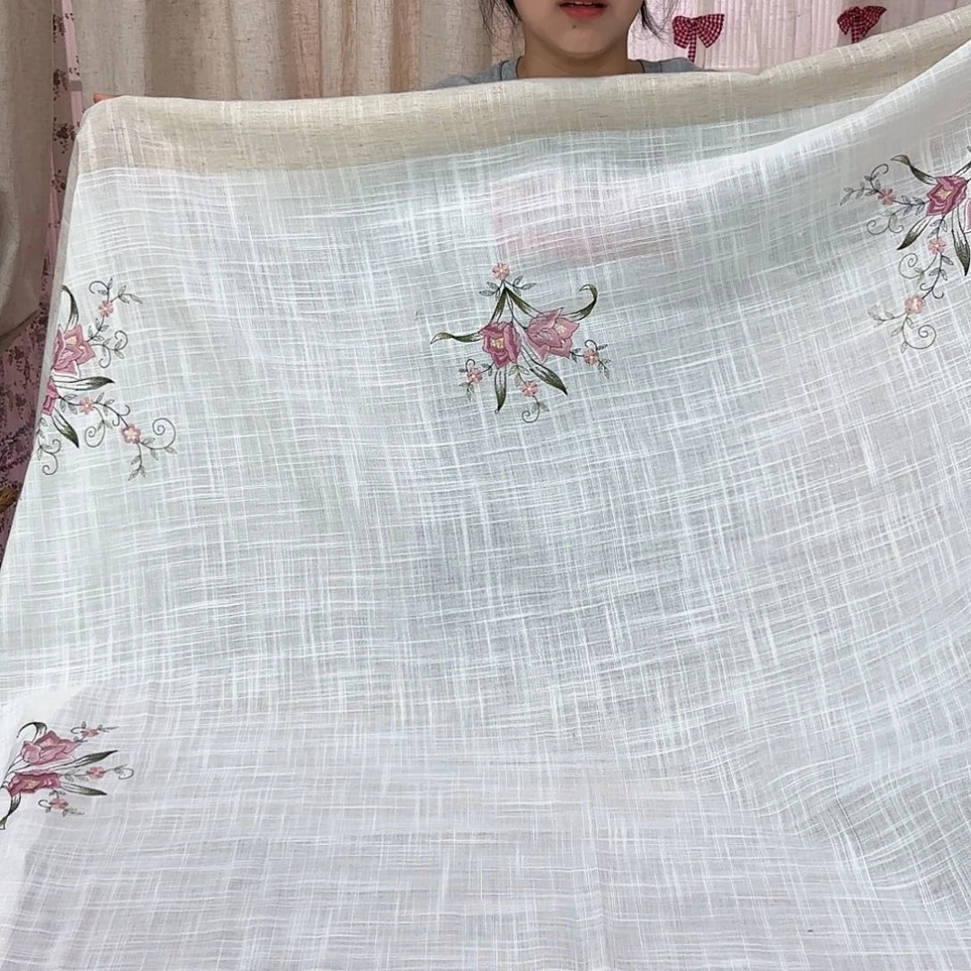 亚麻B57郁金香160厘米盖巾