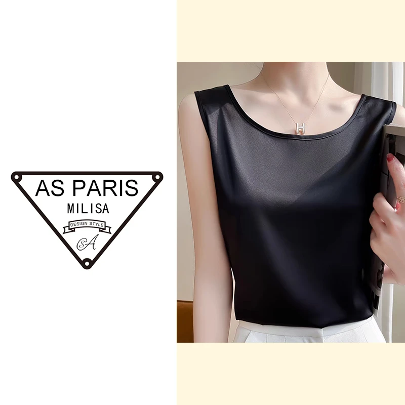 【双绉面膜润肤背心】2025年超火新款无袖背心吊带小衫10266