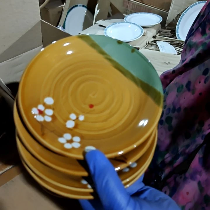 瓷片盘子碗茶壶啥都有