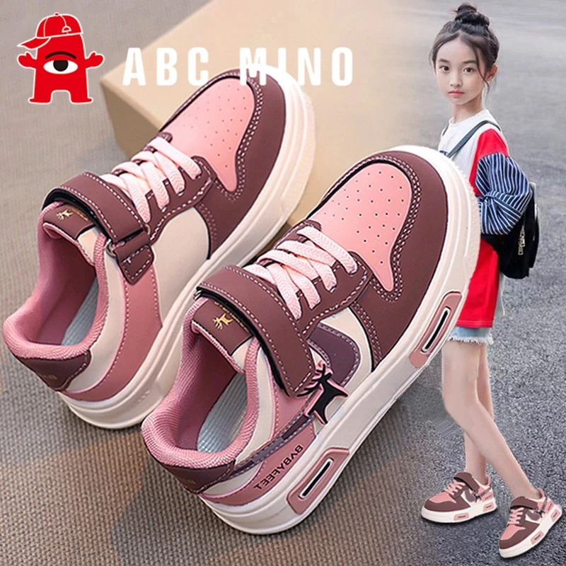 ABC MINO女童鞋子2025新款秋季百搭儿童板鞋中大童软底休闲运动鞋