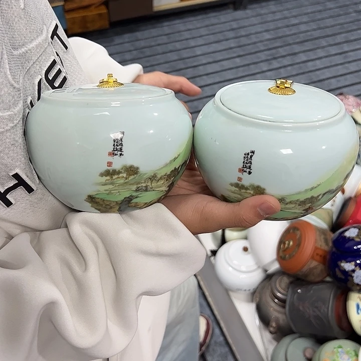 茶叶罐陶瓷家用储物罐瑕疵福利品介意勿拍