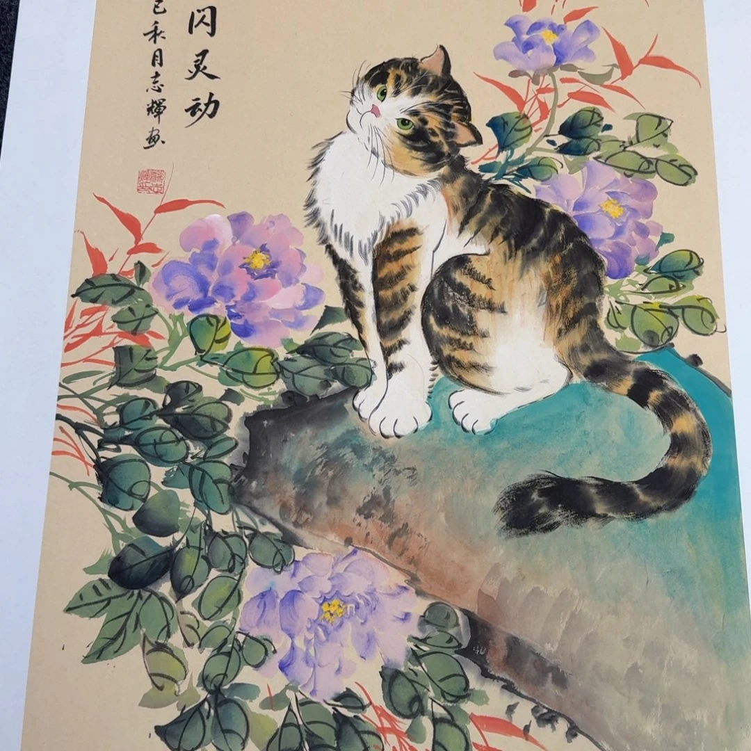 国画纯手绘山水花鸟作品