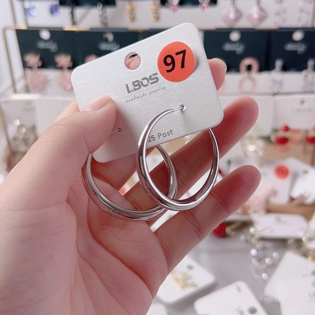 锆石纯铜合金耳环