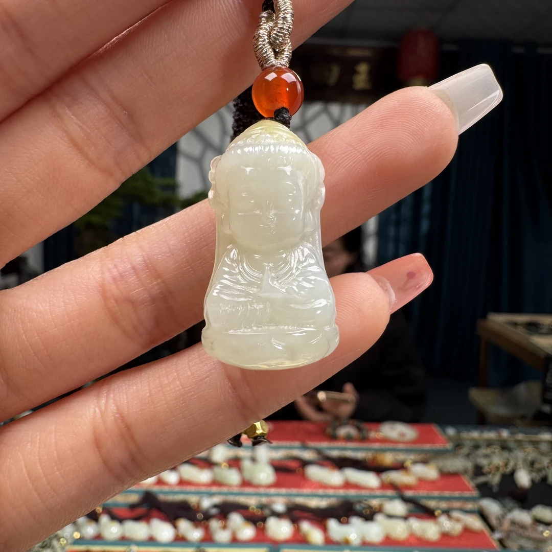 和田玉挂件宝宝观音吊坠