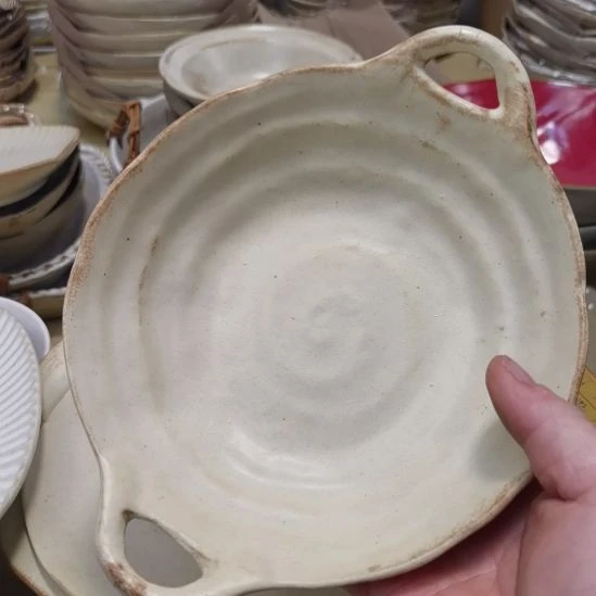 瓷片微瑕粗陶双耳两个一组