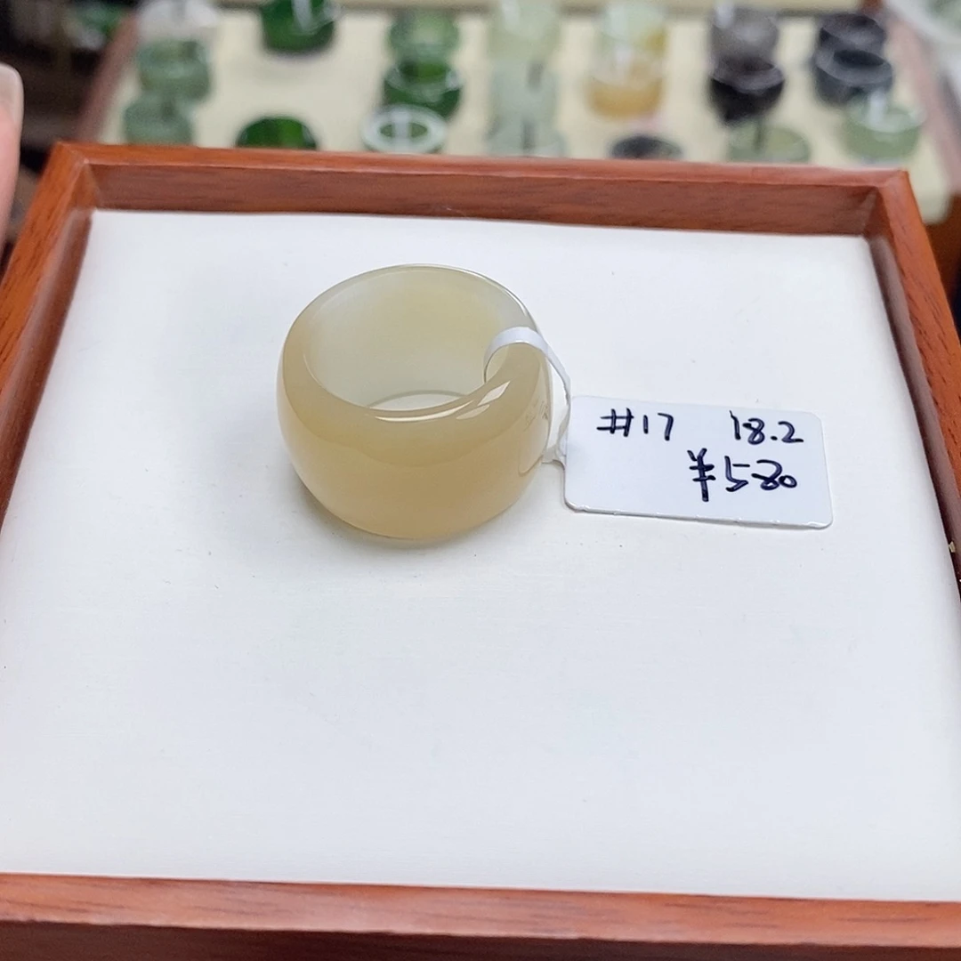 舒***言和田玉戒指未镶嵌专拍1-18.2