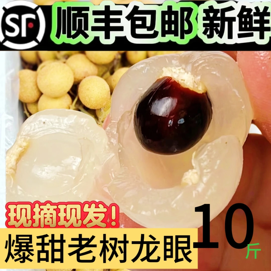 广东当季龙眼 现摘当季石硖储良 新鲜爆甜肉厚 顺丰包邮整箱批发