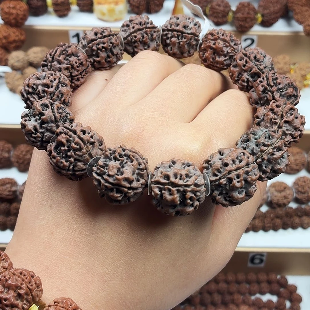 A***.手串金刚菩提稀有精品4瓣闷墩双龙