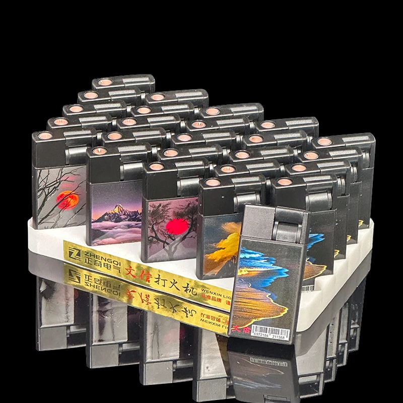 新品金属打火机防风打火机直冲蓝焰简约便捷家用普通爆款时尚耐用