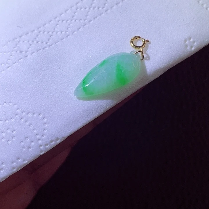 颈饰18K金镶嵌翡翠翡翠