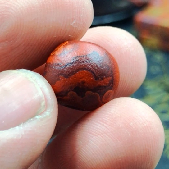 傻***福玛瑙/玉髓未镶嵌战国红玛瑙珠子配饰