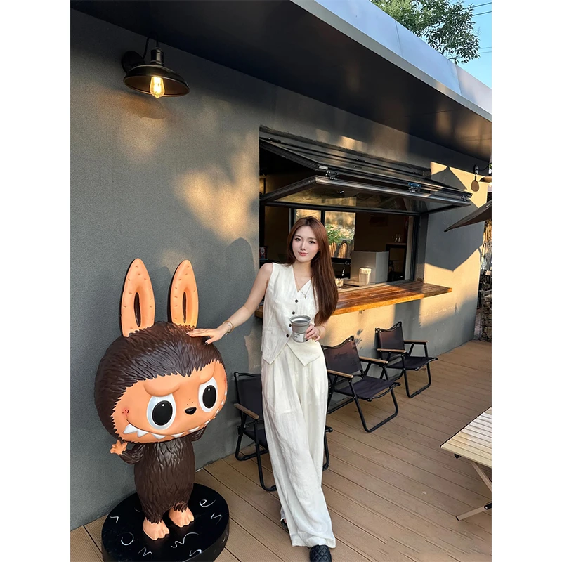 今年流行爆款老钱风无袖小衫女装夏季薄款高级感气质V领马甲上衣