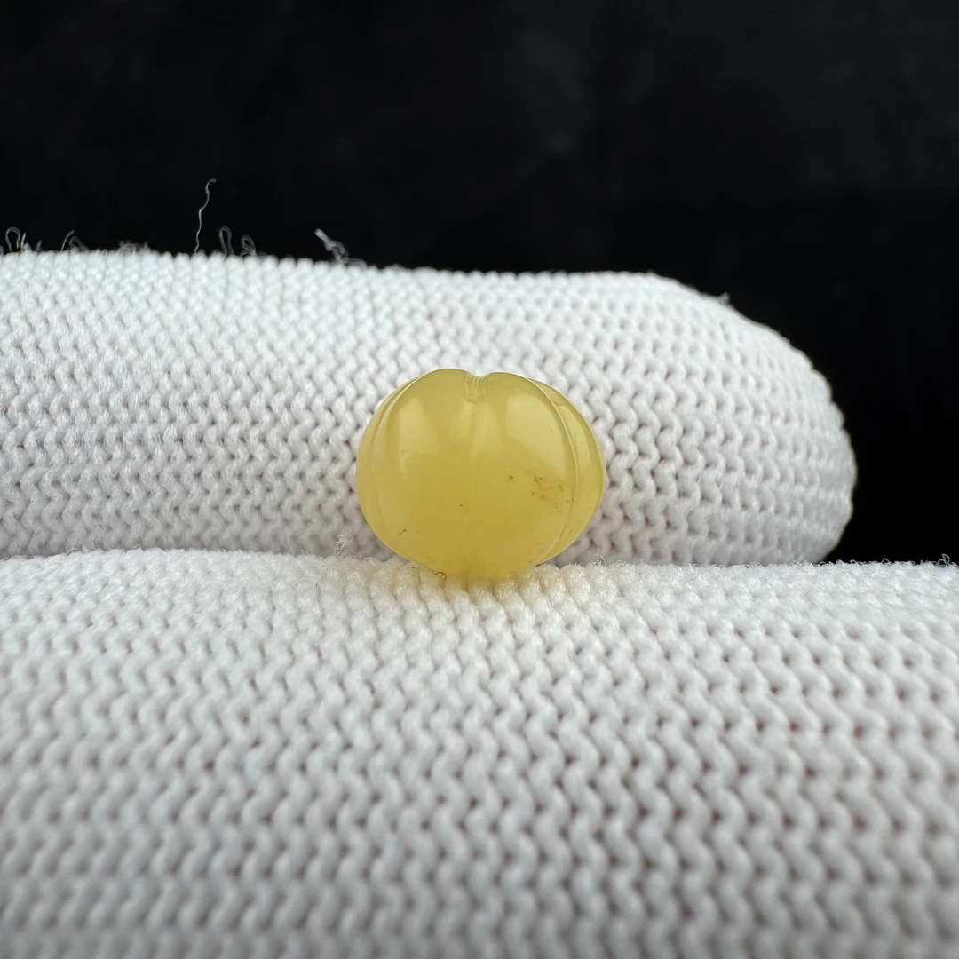 K3023天然原矿蜜蜡 瓜珠9*7.2mm支持复检假一罚十