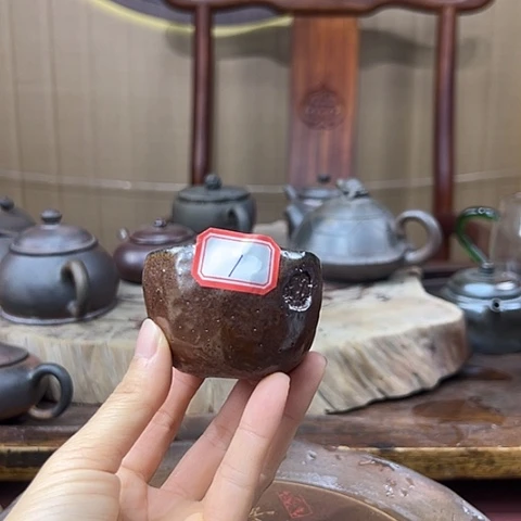 戬谷龙窑坭兴陶柴烧杯1