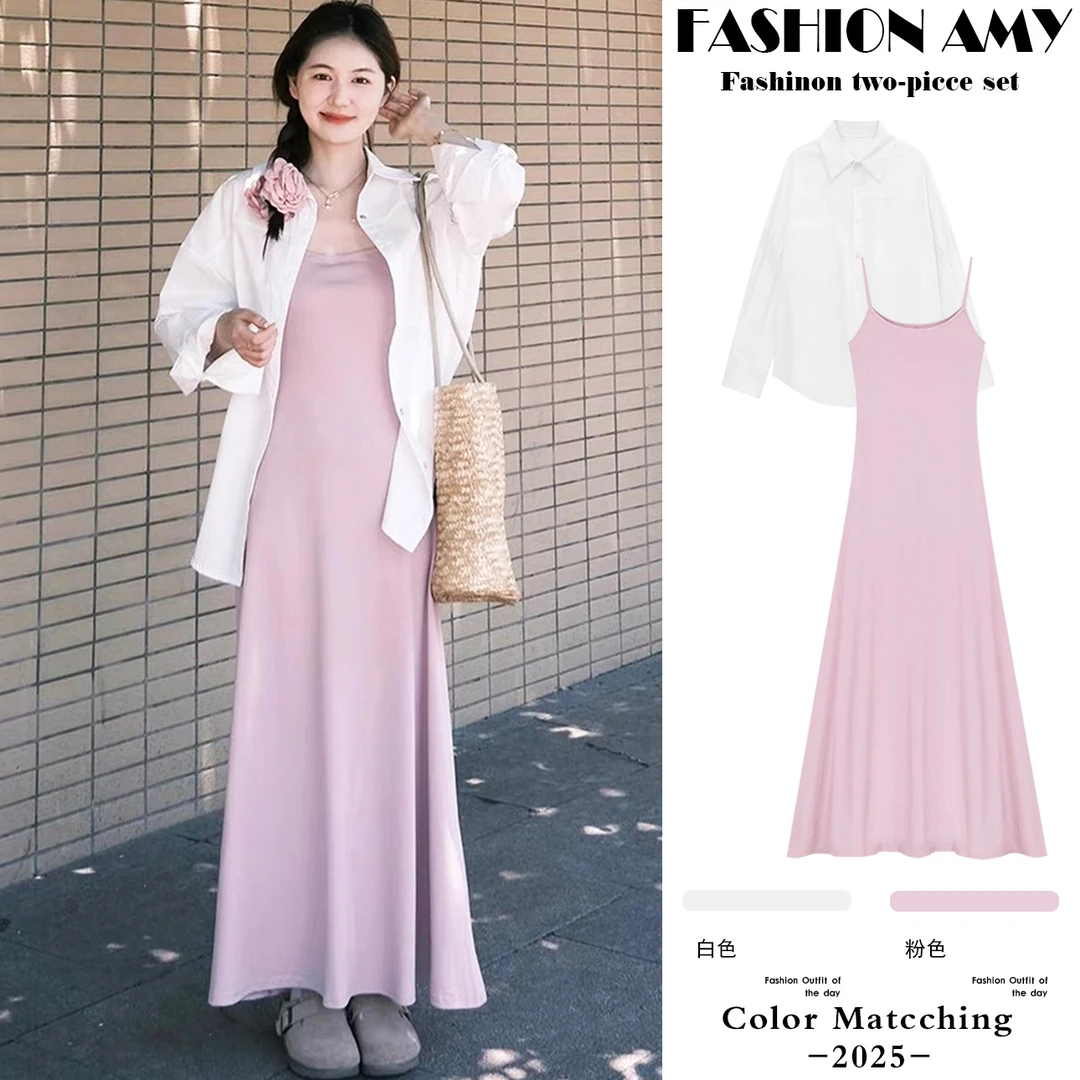 孕妇装夏装新款时尚韩版气质蕾丝镂空防晒衬衫优雅显瘦吊带连衣裙