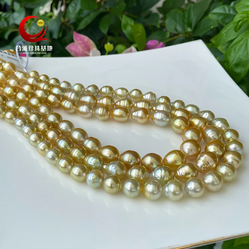 南洋金珠项链天然海水珍珠锁骨链巴洛克强光珍珠项链女多样性发一