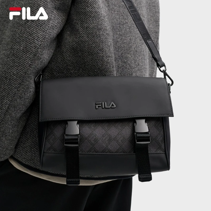 斐乐男包挎包2025春季新款复古单肩包休闲翻盖斜挎包F1518111F