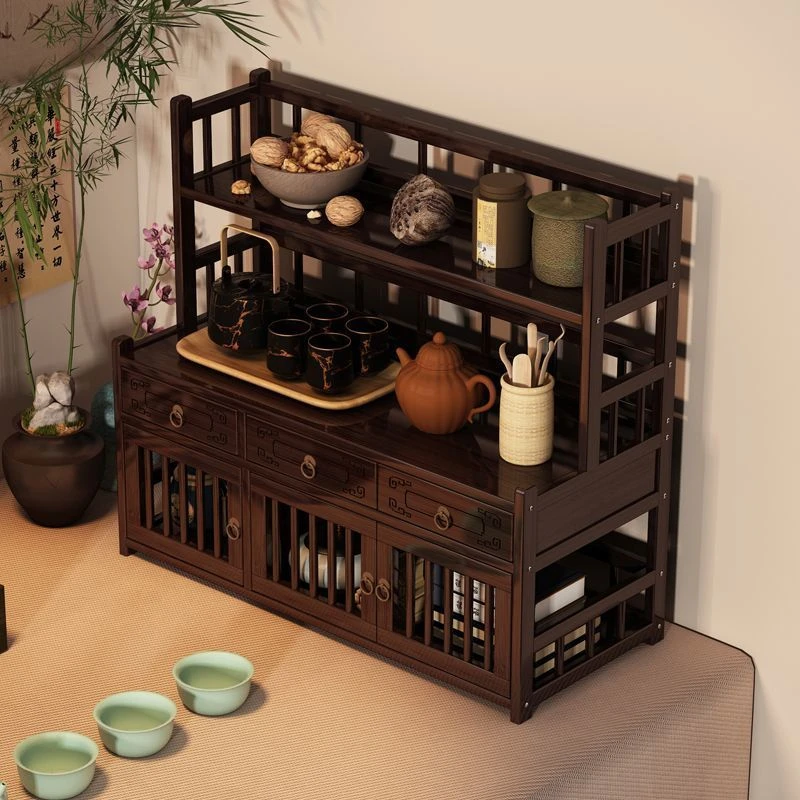 博古架家用卧室小型桌面置物架客厅茶桌茶具家具摆件收纳架子物件