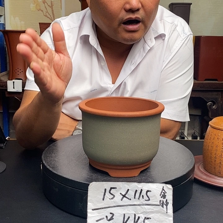 紫砂花盆货号一只KK5