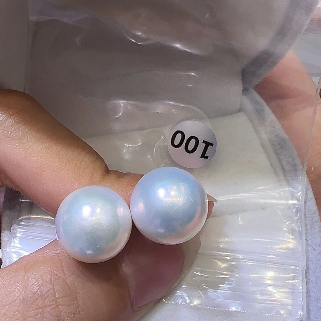 银S925镶嵌淡水珍珠耳饰