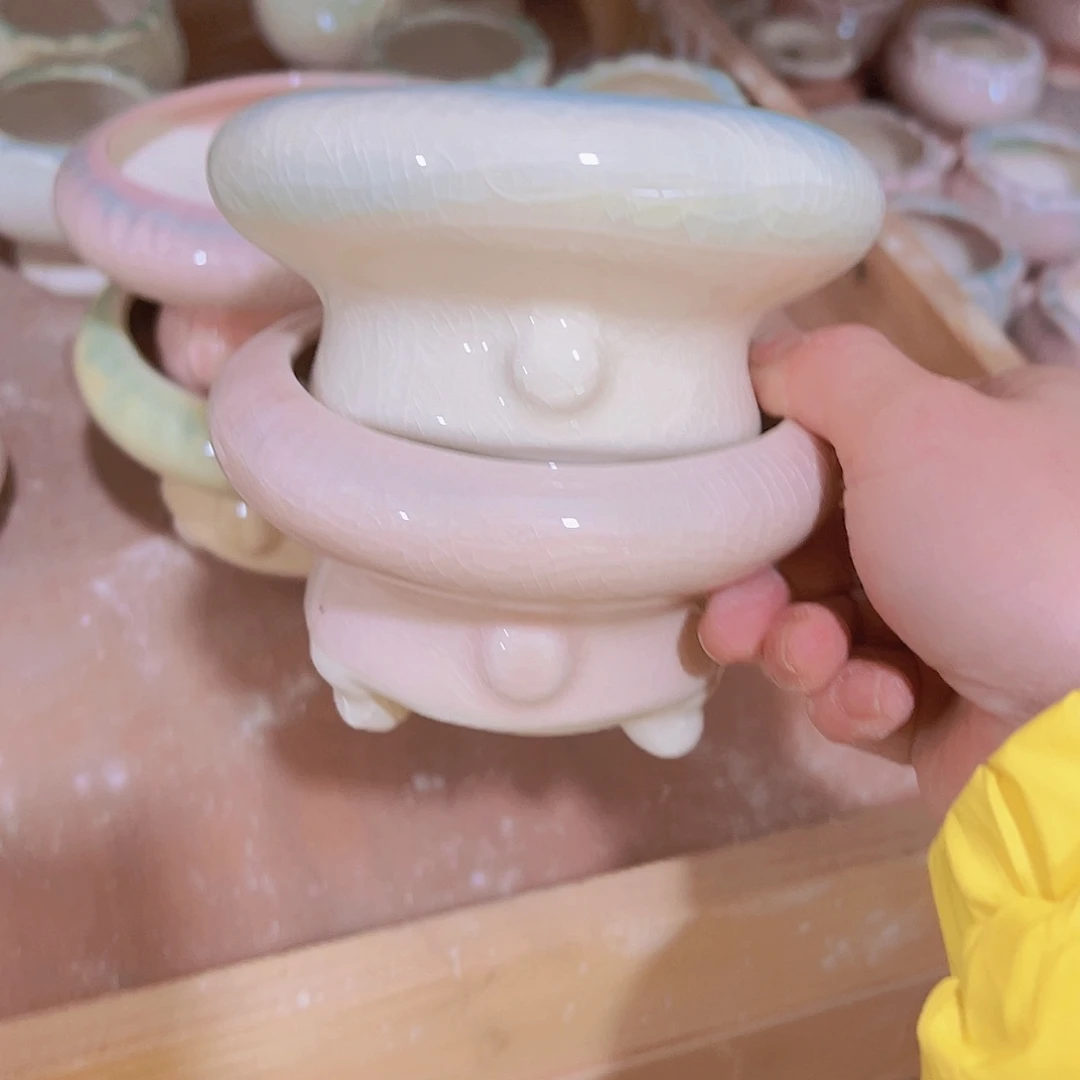 红陶陶瓷花盆当场满12包邮