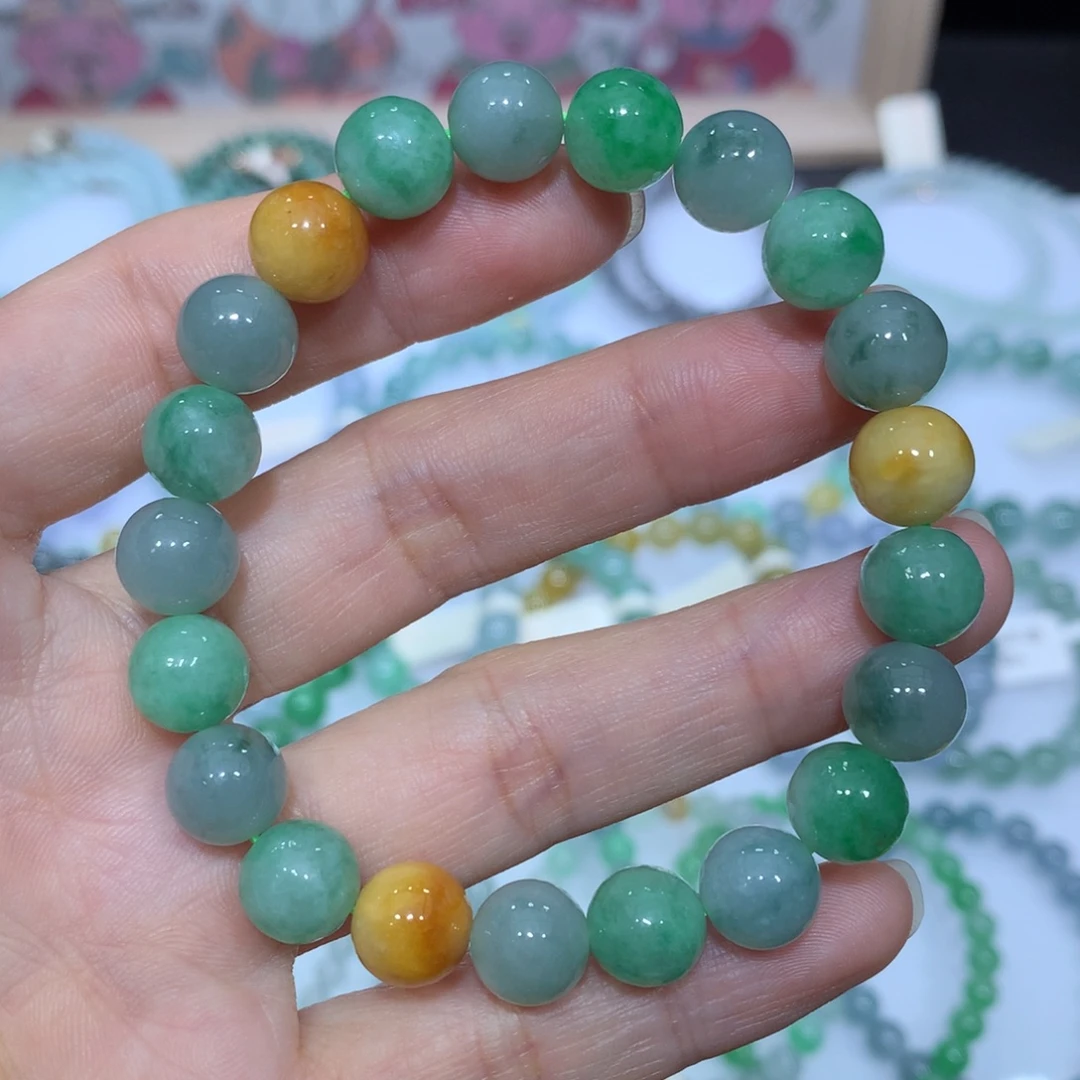 翡翠未镶嵌手链天然