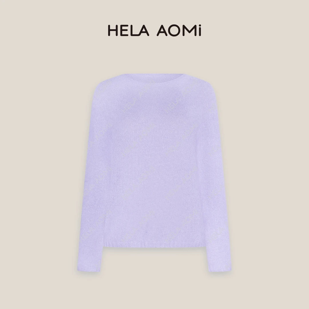 HELA AOMI“丝羊绒系列”山羊绒73.3%桑蚕丝立体针织衫CY5CC32466