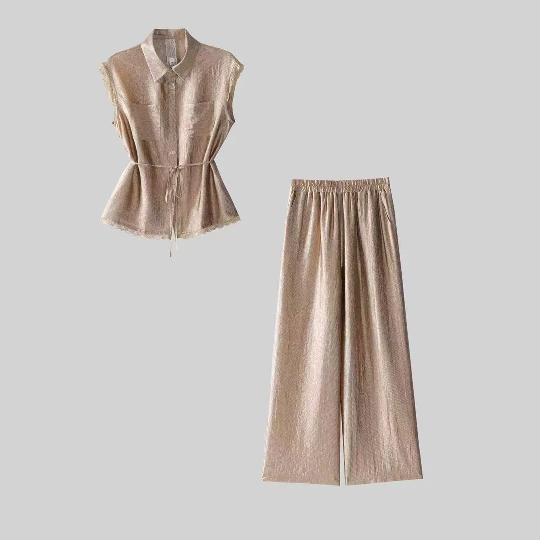 《纪朵研》855#女士夏季套装2025新款爆款高级感减龄穿搭两件套