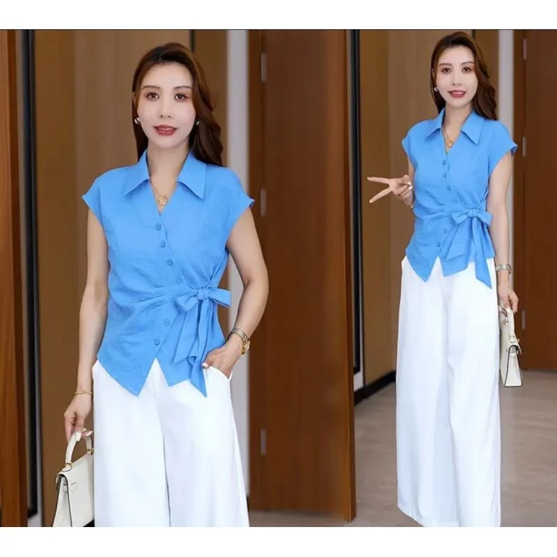 湖光潋滟气质2025新款减龄显瘦衬衣高级感上衣959