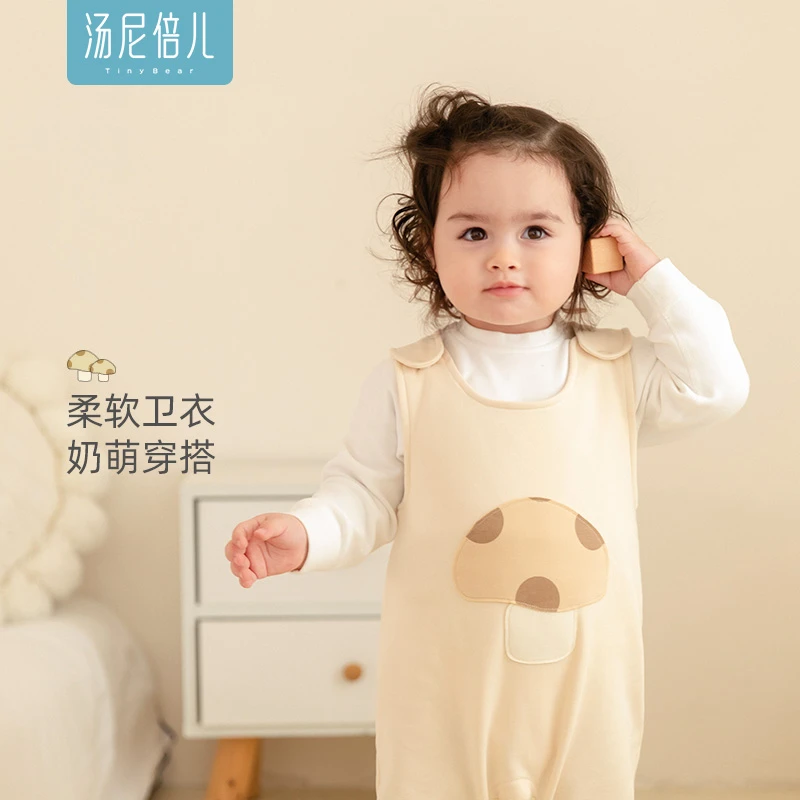 汤尼倍儿婴儿连体衣服春秋款休闲超萌外出服可爱长袖哈衣宝宝爬服
