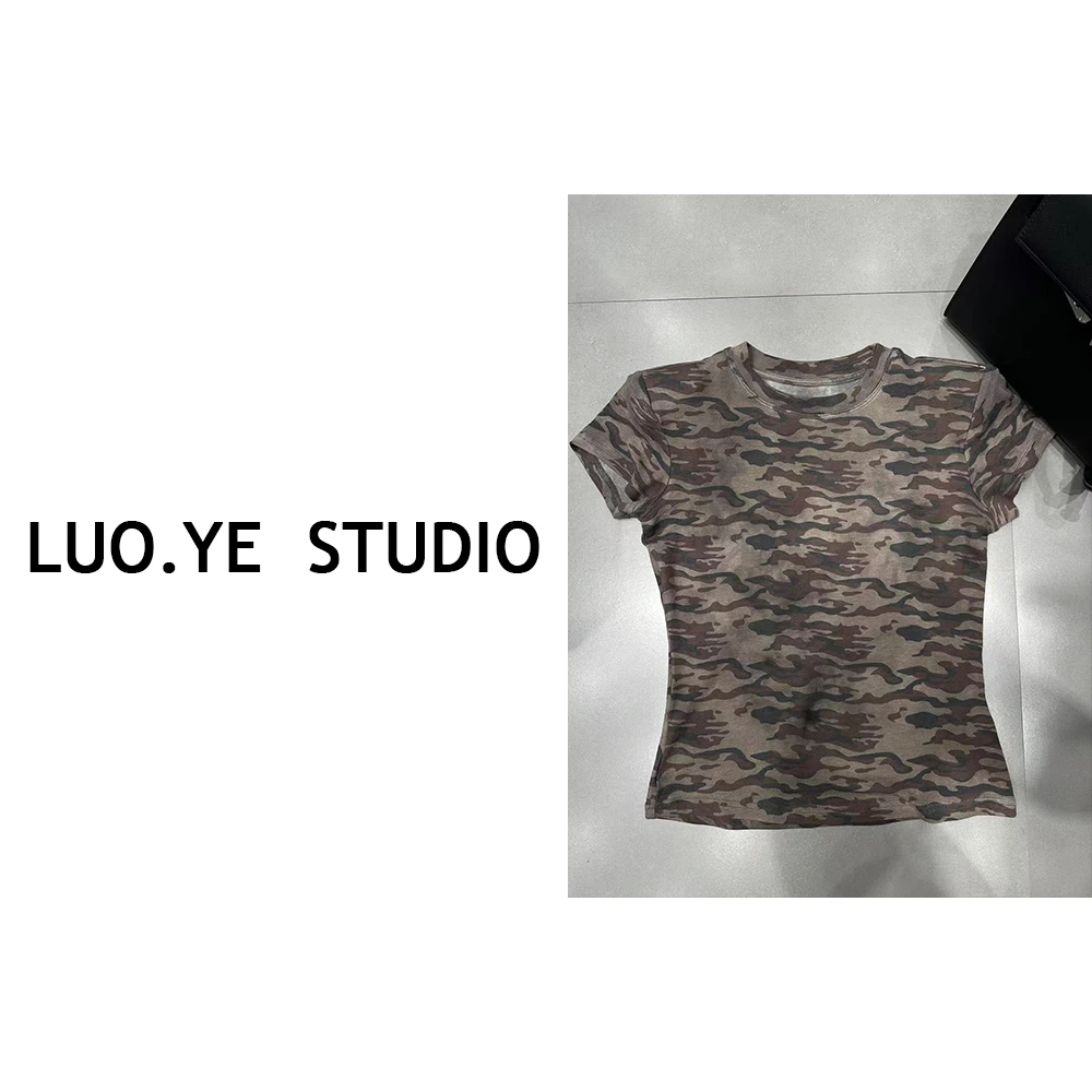 罗爷 · 【迷彩色调】2025春季新款欧货迷彩T恤气质时尚休闲百搭
