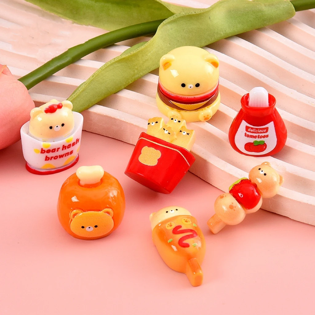 【直播拆】【对对碰】小熊汉堡 手工diy可爱摆件 默认微瑕创意食玩