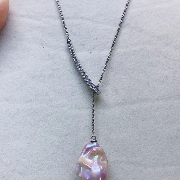 银S925镶嵌耳饰淡水珍珠