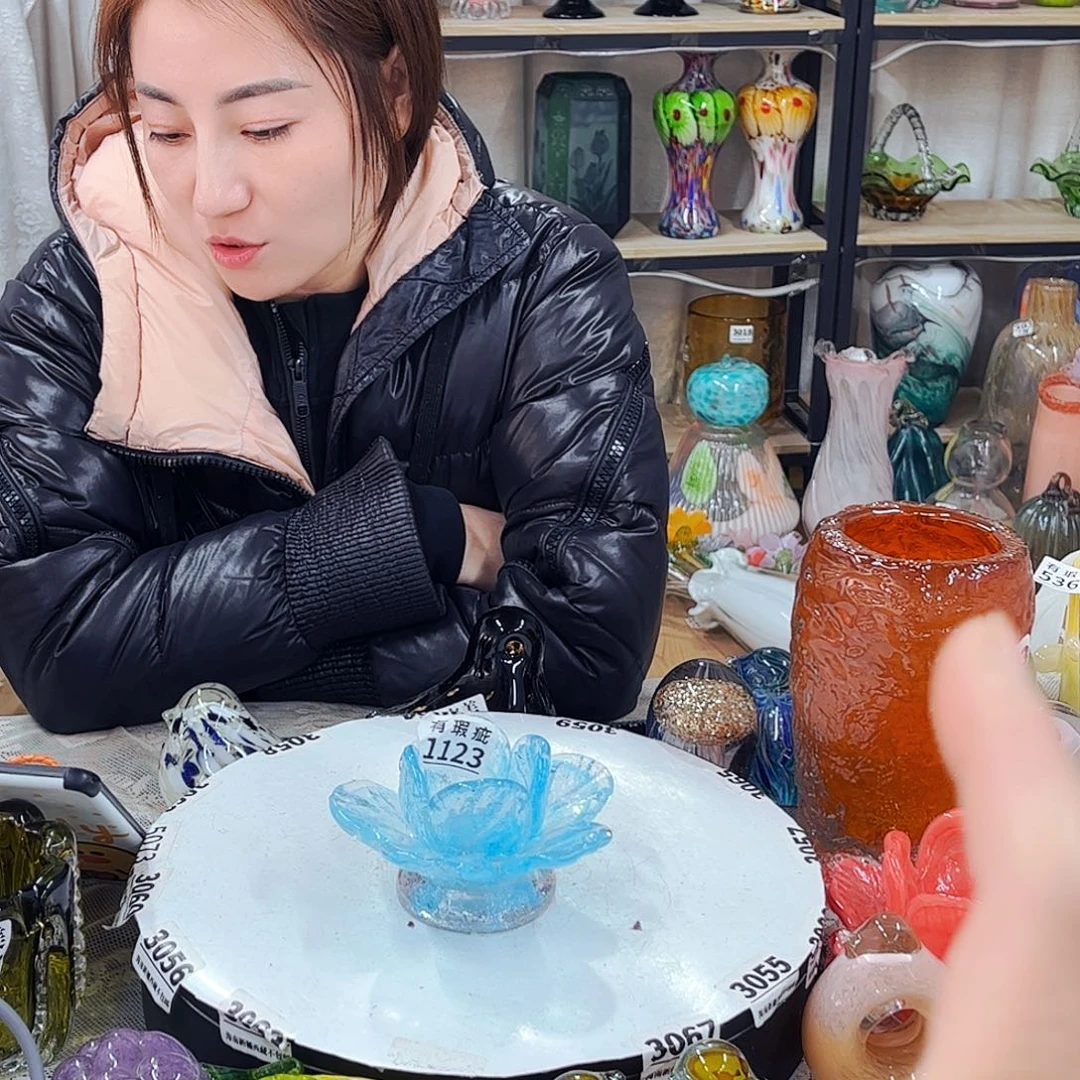 1123冰纹瑕家悦琉璃工艺品