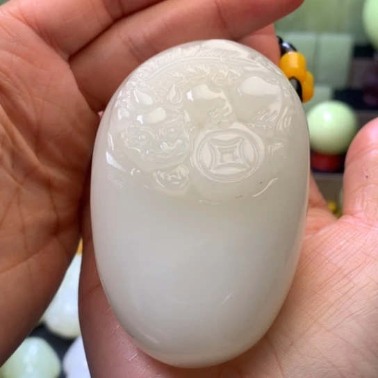 石材方解石手把件