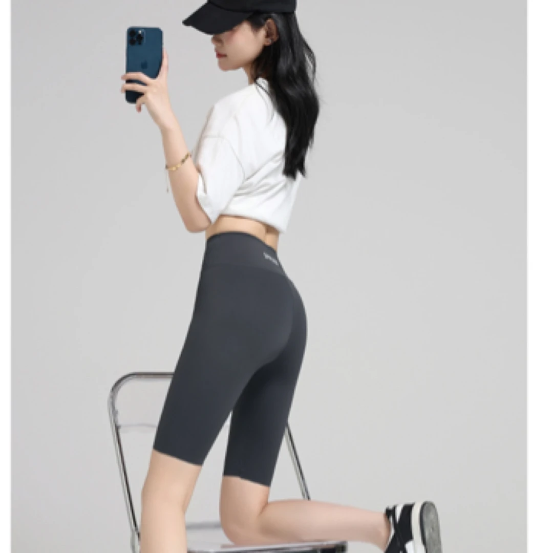 300斤大码裸感高腰5分打底鲨鱼裤