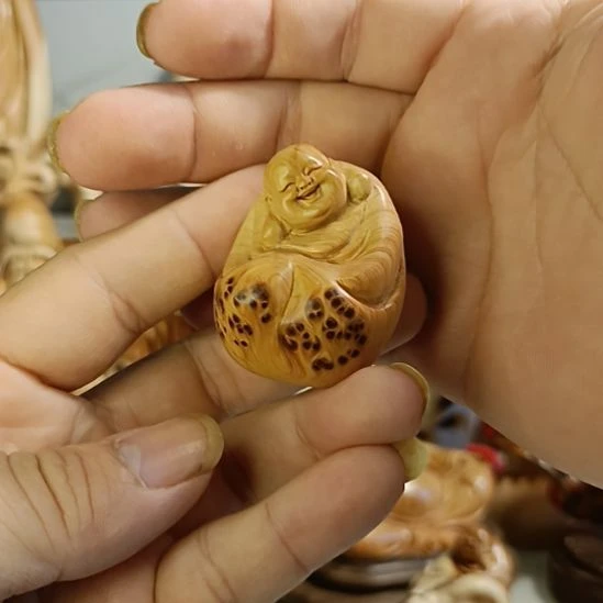 柏木（崖柏）太行崖柏笑佛手把件