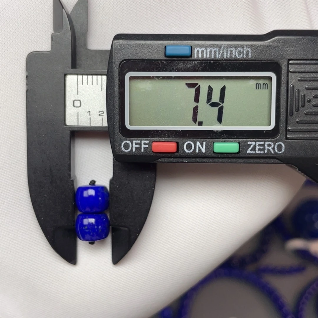 未镶嵌青金石7×5mm老型直切对珠配饰